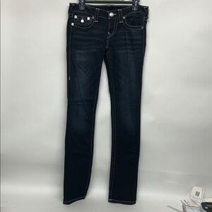 True Religion Dark Blue Denim Jeans size 27 skinny jeans
